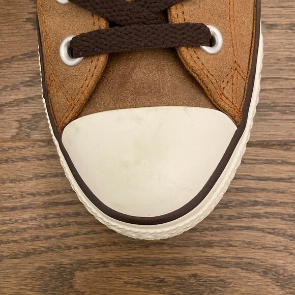 Converse Chuck Taylor Hi Top Sneakers - Brown Leather - Unisex - EUC - Picture 3 of 9